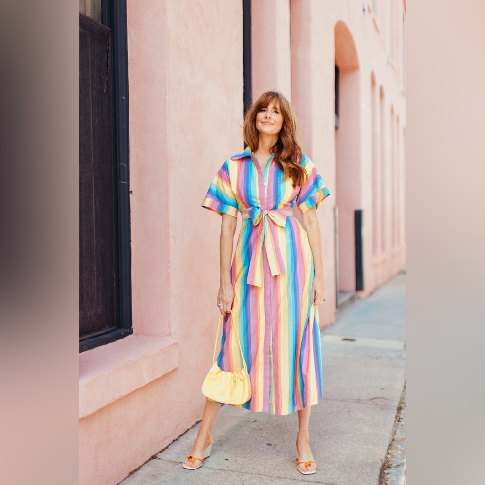 BURU Donna Day Gown in Rainbow (NWT)